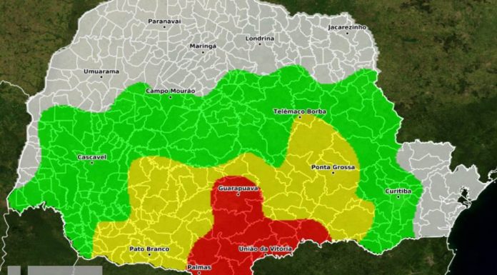 Simepar emite alerta de geada no Paraná