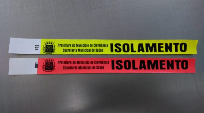 CLEVELÂNDIA ADOTA PULSEIRAS PARA SINALIZAÇÃO DE PESSOAS COM COVID 19: